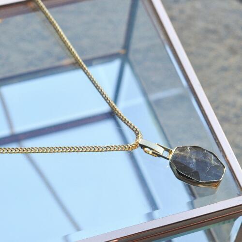 GULCE DERELI, TOURMALINE BIRTHSTONE NECKLACE, CHAIN NECKLACE, GIFT BOX, GOLD/SILVER PLATED