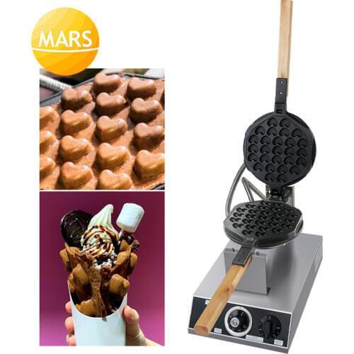 Commercial Heart Egg Bubble Waffle Maker 220v 110v Eggettes Puff Cake Iron Hong Kong Egg Waffle Maker Pan Cake Oven