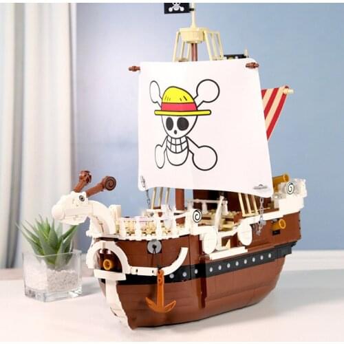 Creative One MOC Pieces Movie Going Merry Pirate Ship/Boat Model Building Blocks Polortang Submarine Sets Bricks Toys For Kids