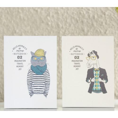 Cool cat hello animals notepad vintage cowhide paper mini general notebook daily memos notepad