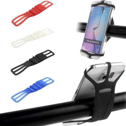 Soft Silicone Bike Phone Holder for Huawei Handlebar Mount Motorcycle Phone Holder Band For iPhone Samsung Simple Bicycle Stand