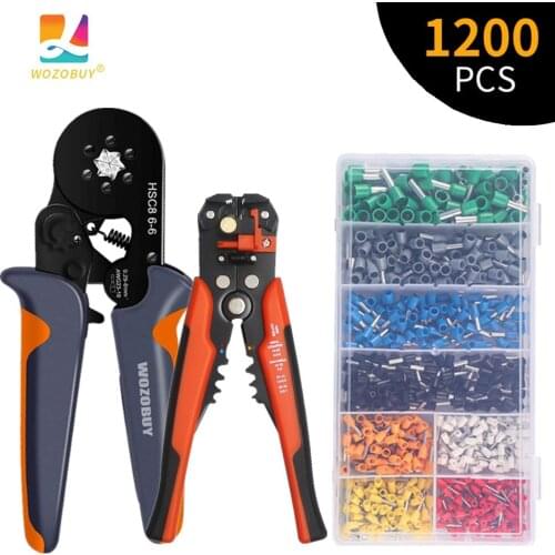 Electrician Crimping Tool Kit - Universal Cable Wire Stripper Set， HSC8 6-6/6-4 Pliers For Tube Terminal With Wire Connectors