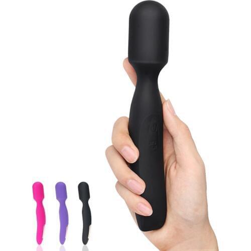 Newest Hand-held Magic Wand Vibrator G Spot Stimulator 16 Mode Rechargeable Powerful Av Vibration Stick Waterproof Body Massager
