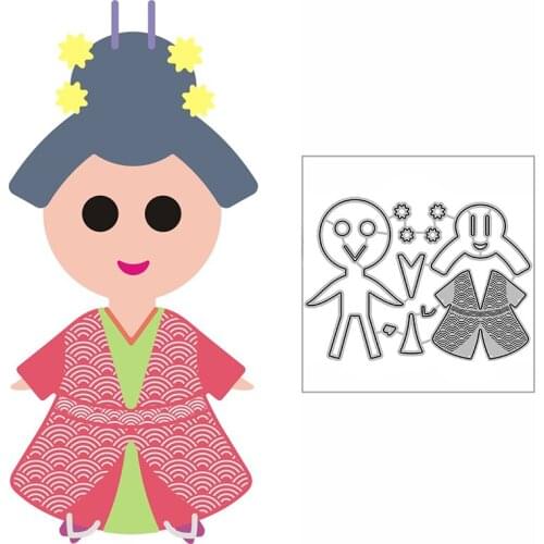 New Kimono Clogs Hairpin Craft Embossing Mold 2021 Metal Cutting Dies for DIY Decorative Scrapbooking Album Card Making No Stamp