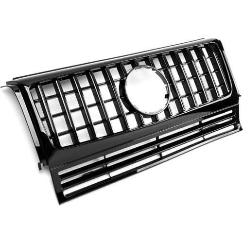 Car Front Grille Upper Grill For Mercedes Benz W463 GT G Wagon G550 G500 G350 G55 G63 1990-2012 2013 2014 2015 2016 Chrome Black