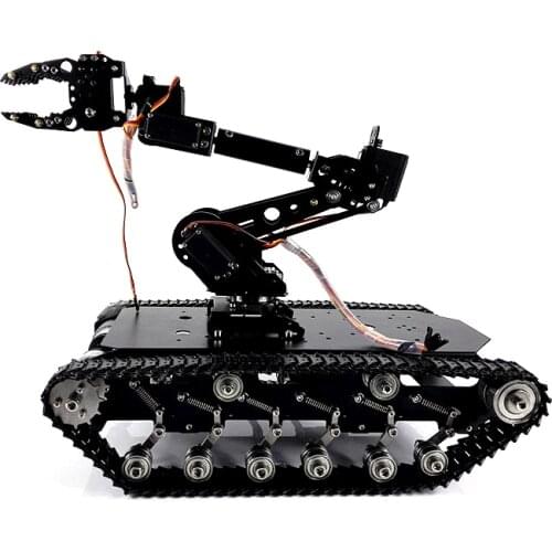 Stainless steel Tank with 7 DOF Vehicle-Mounted Robot TS006,STM32 ardui ROS Develo,Mobile APP Controller Mobile Grab