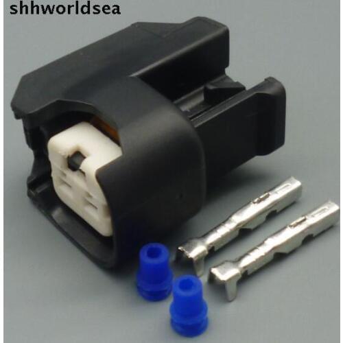 Shhworldsea 2 Pin 2.2mm car waterproof connector plug auto electrical wire connector socket automotive Fuel injector plug