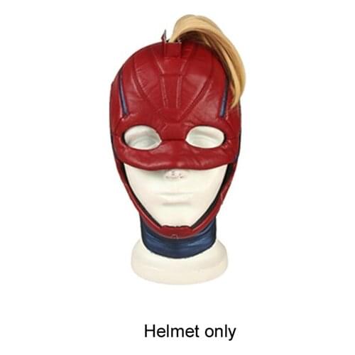 Adult Superheroine Carol Danvers Helmet Cosplay Costume Halloween Mask Accessories
