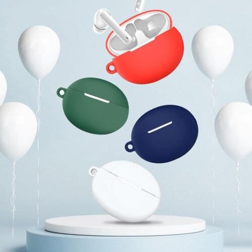 Silicone Carrying Case Protective Skin Cover Anti-slip Cover Bag With Hook Earphone Case Protector For Freebuds 4i