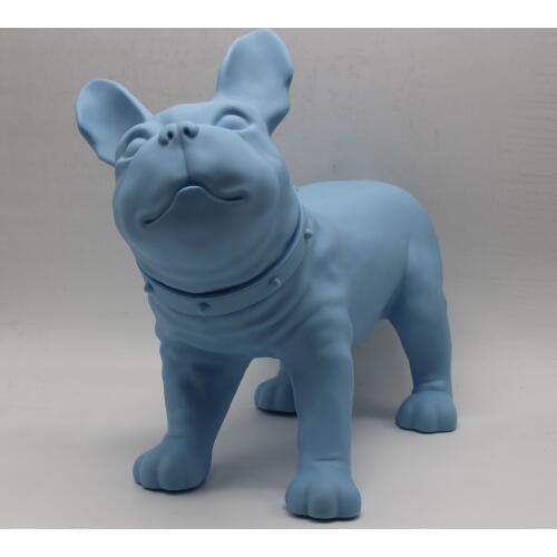 Blue Plastic French Bulldog Dog Mannequin Sale For Pet Shop Display