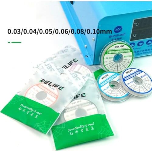 RELIFE High Hardness Special Diamond Wire Cutting Molybdenum Wire 0.03-0.1 mm For Mobile Phone LCD Screen Separation Line