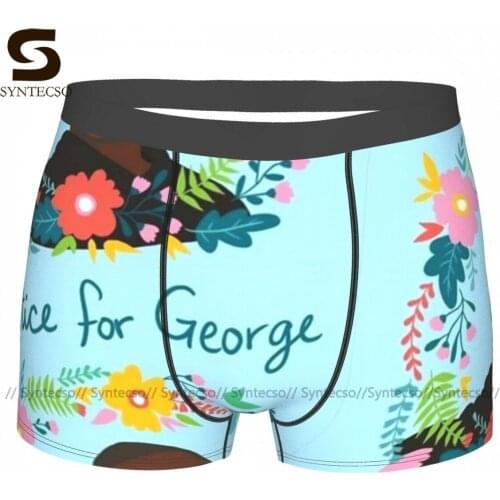 George Floyd Underwear Hot Polyester Stretch Trunk Youth Pouch Print Boxer Brief
