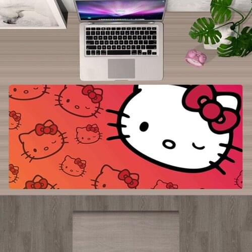 XXL Mousepad Cute Kawaii Hellos Cat Kitties Gaming Accessories Mouse Mat Mouse Pad Gamer Mausepad Deskmat Podkladka Pod Mysz