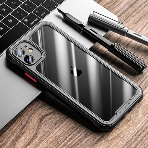 TPU+PC Protection Cover Clear Phone Case For Apple IPhone 12 11 Pro ProMax 12 Mini XR XS XS Max X 8 7 6 6S Plus SE 2020