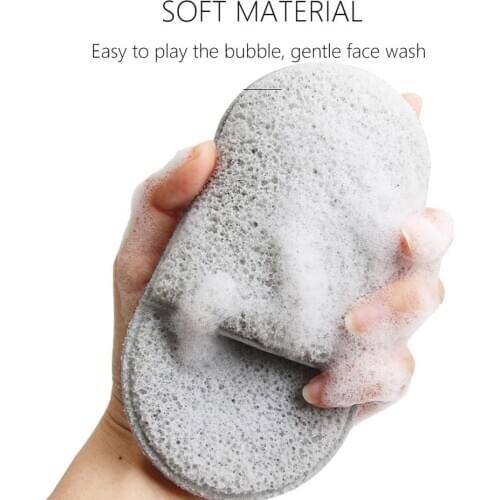1PC Oval Shape Reusable Face Cleaning Sponge Makeup Remover Pad Women Face Washing Mat Cleaner Flap Puff Sponge