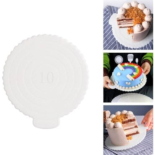 5Pcs Reusable Round Mousse Cake Boards Plastic Cake Base Cupcake Dessert Tray for Home Wedding Birthday Party