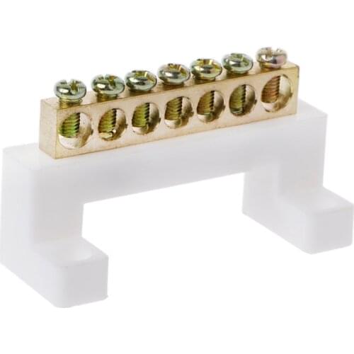 7 Positions Electric Cable Connector Screw Barrier Terminal Strip Block Bar Dropship