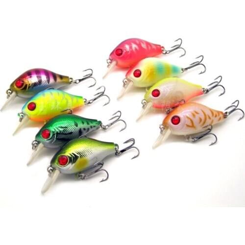 8pcs 8colors 6cm 8g Lure little fat / Road Asia bait / bionic hard bait / lures / fishing gear, support small wholesale