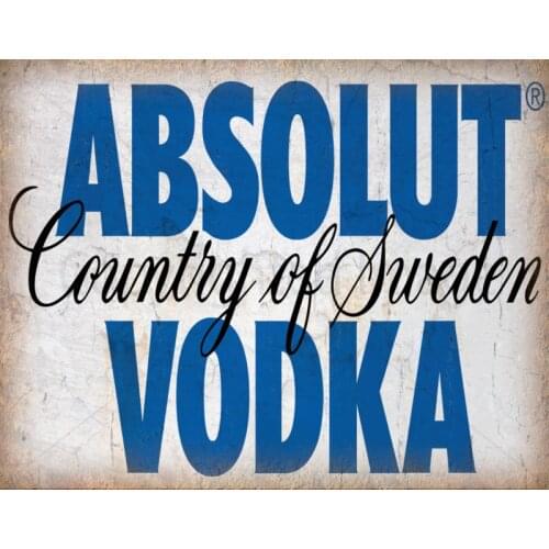 ABSOLUT VODKA VINTAGE ALCOHOL METAL TIN SIGN POSTER WALL PLAQUE