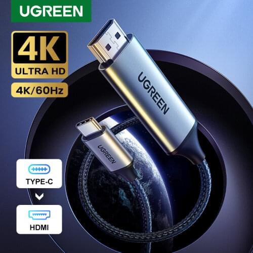 UGREEN USB C to HDMI Cable 4K 60Hz Type C Thunderbolt 3 to HDMI Cable for Laptop Macbook Pro Samsung S20/S10 USB-C HDMI Adapter