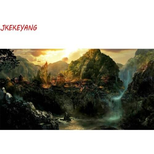 Large 5D Diy diamond painting Hilltop Palace Diamond Mosaic Rhinestone Embroidery cross stitch Y3711