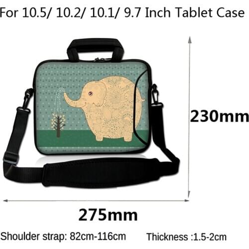 Briefcase Sleeve Handbag Funda Portatil Neoprene Bag Shell For iPad Huawei Asus Universal 10.1" 10.5" 10" 9.7" 10.2" Tablet Case