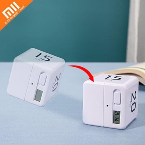 Xiaomi Digital Kitchen Timer Alarm Clock LED Gravity Sensor Flip Timer for Cooking Stopwatch Electronic Cooking Countdown Cube