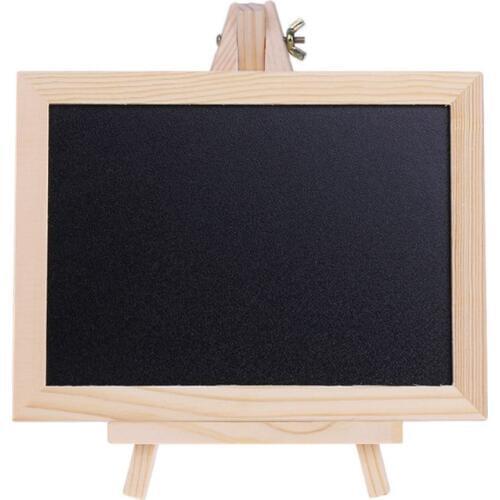 1Pc Wood Tabletop Chalkboard Double Sided Blackboard Message Board Children Kids Toy Message Blackboard Hot