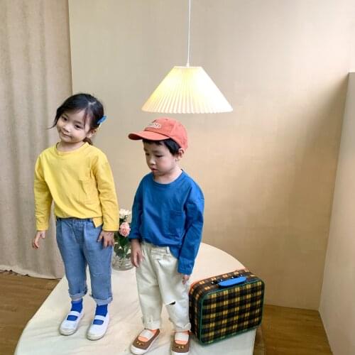 Spring unisex fashion ripped jeans 2021 boys and girls Fringed denim pants 1-6Y