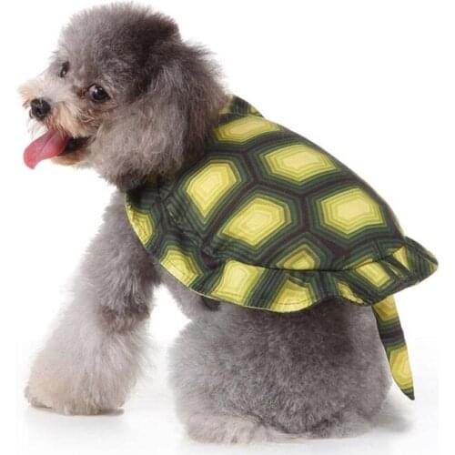 Cute Simulation Green Tortoise Pet Costume with Tiny Tail Halloween Cosplay Chucky Doll Clothes Festive Dress Up Funny