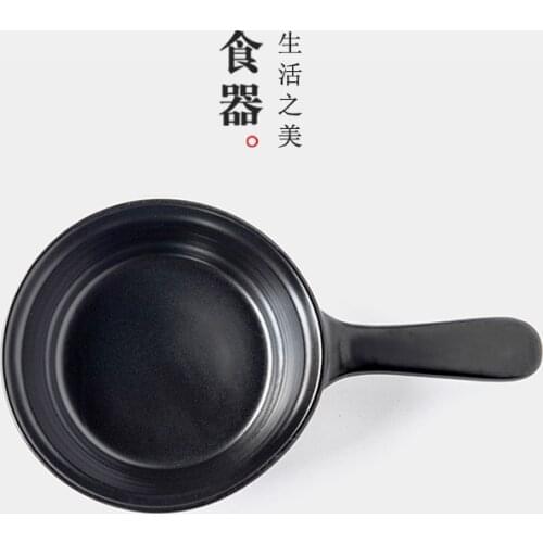 Creative classic black tableware, Japanese style ceramic bowl