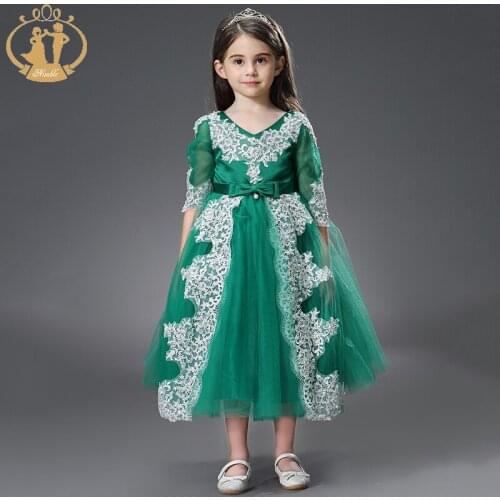 Nimble dress for girls flower kids clothes for Wedding Party roupas infantis menina children clothing vestidos vestidos