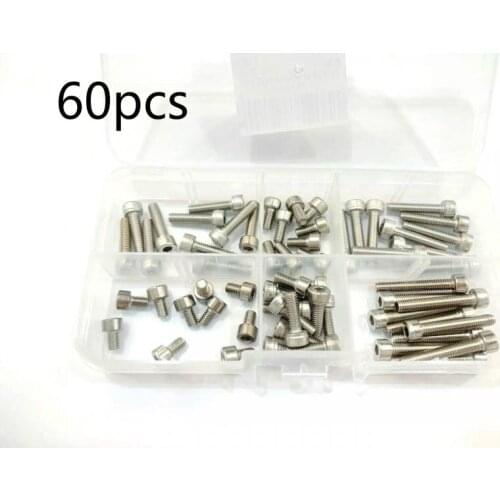 M4* 5/ 6/ 8 / 10/12/16 Stainless Steel Hex Socket Head Cap Screw 60pcs M4 Accessories Kit