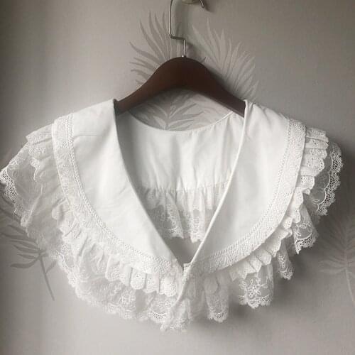 Fake Collar Japanese Ruffles Lolita Ladies Fashion Trend Generous Classic All-match False Collar Detachable Clothes Accessories