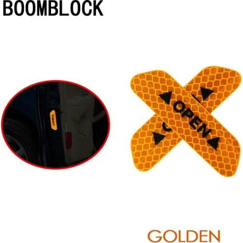 Car Door Stickers 4Pcs/set OPEN Auto Warning Mark Reflective Tape for Alfa Romeo Chevrolet Ford Focus 3 Fiesta Mondeo Kuga