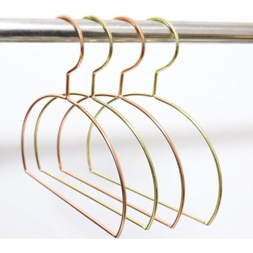 Semicircle Metal Hanger Nordic Style Rose Gold Iron Hanger Rack for Scarf Tie Belt and Towel Clothes Organizer SN1504