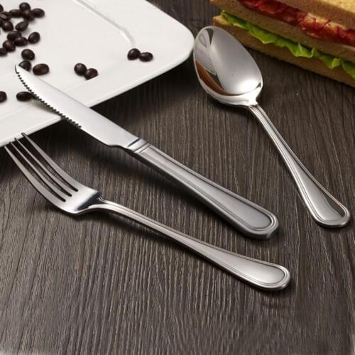 Promotion Dinnerware Set Culinary Food Cutlery Tableware Set Stainless Steel Dinnerware Set Dpoon Fork Knife 3pcs