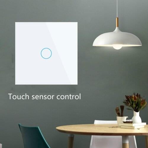 Luxury Wall Touch Sensor Switch,EU Standard Light Switch,Crystal Glass switch power,1Gang 1Way Switch,220-250,C701-1/2/5