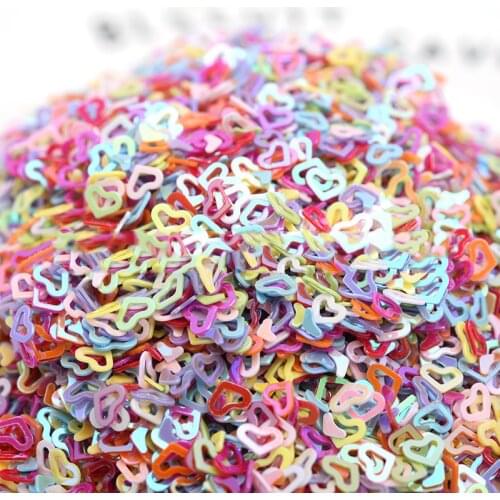 Sequin 3mm Hollow Heart Shape PVC Loose Sequins Paillette Nail Art Paillettes DIY Craft Sewing Decoration Garment Accessory