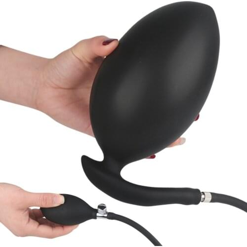 150MM Silicone Inflatable Anal Dilator Female Dildo Pump for Stimulating Buttocks and Vaginal Sex Toys for Prostate Massage