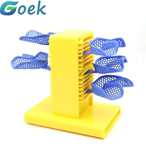 Dental Tooth Tray Bracket Rack Place The Shelf 14 Floors 4 Colors Plastic Dental Tools Taking An Oral Impression Pallet Rack
