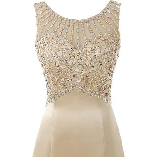 Angelsbridep Mermaid Wedding Dresses 2021 Vestido De Noiva Zipper Back With Pearls Full Crystals Cap-Shoulder Robe De Mariee