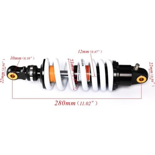 11" DRZ Heavy Duty Rear Shock Absorber Eliminator Suspension 280mm PS1140 1200lbs 110 125cc 150cc Go ATV kart Pit bike pro