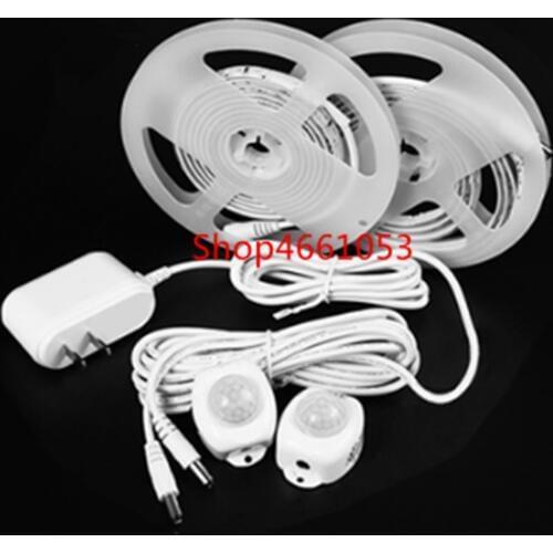 P Wireless PIR Motion Sensor LED Strip light 12V Auto on/off Stair Wardrobe Closet kitchen Night lamp 110V 220V 1M 2M 3M 4M 5M
