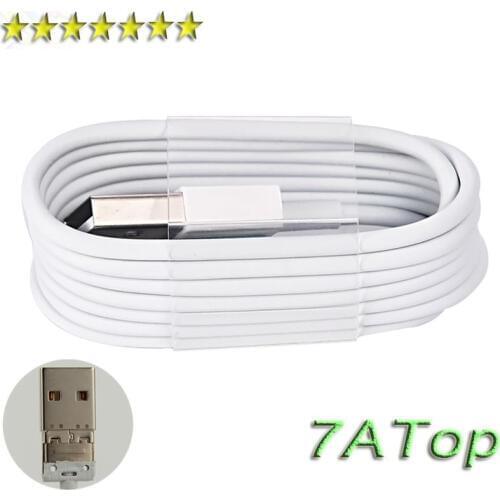 Top USB Cable for iphone X 8 7 5 6 Plus metal head More copper Exact USB Cords for iPhone7 Real 8pin Printing FOR iOS 300 pcs