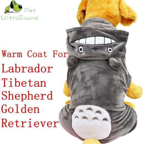 ULTRASOUND PET Large Dog Costume Warm Winter Dragon Cat Pattern Hoodies Coat Four Leg Jumpsuit Clothes For Dogs Size 3XL-9XL