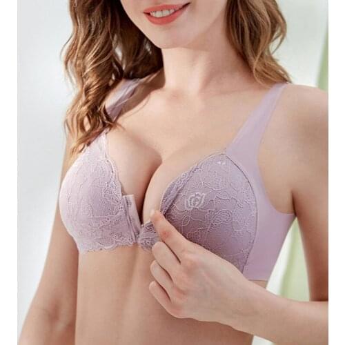 Plus Size Seamless Bras Women Push Up Brassiere Bralette Underwear Sexy Lingerie Unwired Wire Free lace Bra Without Frame