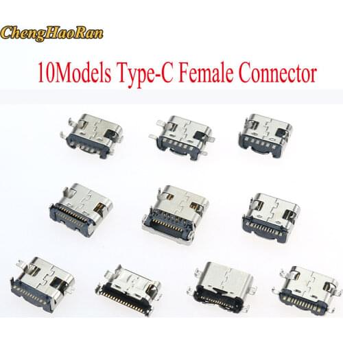 10Models 6pin 24pin For Samsung Xiaomi Huawei ZTE Micro USB Type C Female jack Connector Charging Dock port Plug Type-C Socket