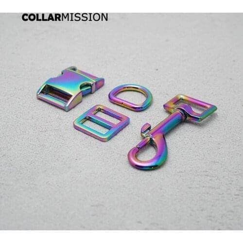 100pcs/lot (metal buckle+adjust buckle+D ring+metal dog clasp/set)20mm plated metal buckle dog collar parts 8 kinds
