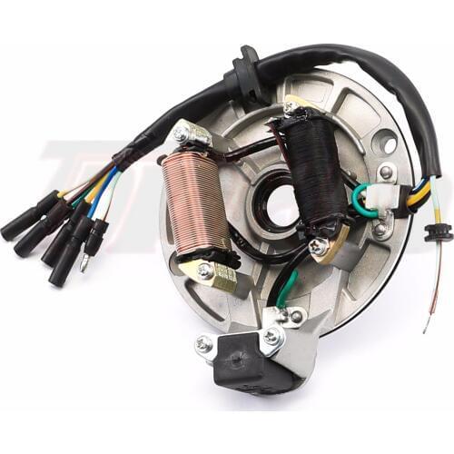 2 Coil Magneto Stator for Lifan 50cc 70cc 90cc 110cc 125cc 4-stroke Engine Pit Dirt Bike ATV Quad Go Kart Thumpstar Atomik SSR